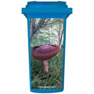 Wild Mushroom In The Woods Wheelie Bin Sticker Panel